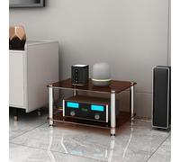Audio Rack Tower with Tempered Glass Shelves for 1/2/3/4 Tier Use, Ideal for Recording Studios and Living Rooms