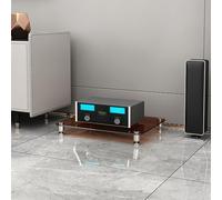 Audio Rack Tower with Tempered Glass Shelves for 1/2/3/4 Tier Use, Ideal for Recording Studios and Living Rooms