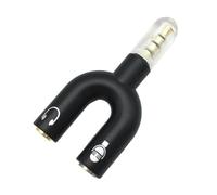 Audio Sharing Adapter - U Design Audio Adapter, Two Way Stereo Jack Connector, Portable Mini Extension Hub, Universal Compatibility Plug Accessory | Smartphone Tablet Computer Listening Sharin
