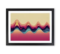 Audio Soundwaves Pop Art Abstract H1022 Framed Print for Living Room Bedroom Home Office Décor, Wall Art Picture Ready to Hang, Black A3 Frame (46 x 34 cm)