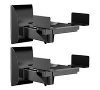 Audio Speaker Arms - 2x Wall Mount for Home Audio, Heavy Duty Support Rack | Surround Stand for Large and Small Units, Multifunctional Adjustable Design, M Kit