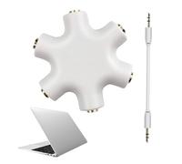 Audio Splitter, Audio Adapter, 3.5 mm Stereo Splitter for Tablets, Smartphones, Laptops, Women and Men to Improve the Listening Experience