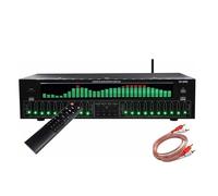 Audio Stereo Equalizer, 31-Band Digital EQ with Noise Reduction, Bluetooth 5.4 and Optical Coaxial Audio Decoding, 12 Rhythm Patterns, Double 10-Segment Tuning