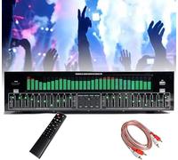 Audio Stereo Graphic EQ, 31-band Digital Equalizer, 12 Patterns, Spectrum Analyzer, Automatic Noise Reduction, Bluetooth 5.4 Optical Coaxial Digital Audio Decoding, for Recording Studio
