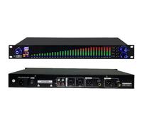 Audio Stereo Graphic Equalizer, 31-Band Digital EQ, LED Spectrum Display, DSP Processing, Noise Reduction, 10 Preset Effects, High, Mid, Bass Adjustment for Recording Studio