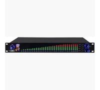 Audio Stereo Graphic Equalizer, Professional 2-Channel Graphic Equalizer with LED Light Display 10 Preset Effects & Automatic Noise Reduction Low/Mid/Treble Independent Adjustment for Recording Studio
