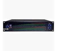 Audio Stereo Graphic Equalizer, Professional 2-Channel Graphic Equalizer with LED Light Display 10 Preset Effects & Automatic Noise Reduction Low/Mid/Treble Independent Adjustment for Recording Studio