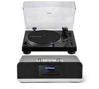 Audio Technica AT-LP120XBTUSB Bluetooth USB Direct Drive Turntable with Roberts Stream 67L All In One Smart Music System Black