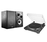 Audio-Technica AT-LP60X Turntable and Edifier R980T Active Speaker Package Exclusive Set by Digitalis Audio (Standard LP60 with Black Speakers)