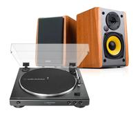 Audio-Technica AT-LP60X Turntable + Edifier R1010BT Maple Bluetooth Speakers