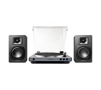 Audio Technica AT-LP60XUSB Turntable Gun Metal & AT-SP3X Bookshelf Speakers Black Hi-Fi Bundle