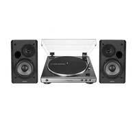 Audio Technica AT-LP60XUSB Turntable Gun Metal & Edifier R1280DB Active Speaker Black Hi-Fi Bundle