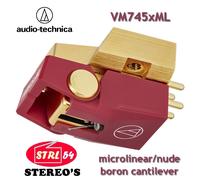 Audio-Technica AT-VM745xML cartridge 2 X mm nude diamond Microlinear Canti Bore