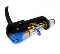 AUDIO-TECHNICA AT-VM95C Conical Stylus & Cartridge mounted on BLACK Headshell