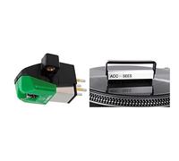 Audio-Technica AT-VM95E Dual Moving Magnet Cartridge with Elliptical Bonded Stylus & Acc-Sees APV015 Pro Vinyl Carbon Fibre Vinyl Cleaning Brush - Anti-Static, silver, 2.0 cm*12.0 cm*14.0 cm