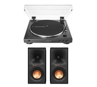Audio Technica ATLP60X Automatic Turntable with Klipsch R40PM Powered Bluetooth Speakers Pair Hi-Fi Package