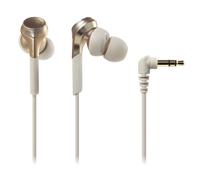 Audio-technica Solid Bass Canal Earphones Wired Heavy Bass Compatible With High Resolution Sound Source Champagne Gold Ath-cks770x Cg