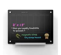 Audio-Visual Direct Magnetic Black Weekly Calendar Dry- Erase Board Set - 17 3/4 x 23 5/8 Inches -