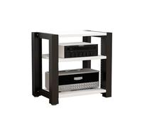 Audio-Visual Shelving, AV Media Stand Corner Shelf For Record Player Stereo Cabinet Audio Rack Tower Media Cabinet With Height Adjustable, Modern Small Entertainment Stand Media Console(White,60x51x60
