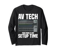 Audio Visual Technician Engineer AV Technician Panic AV Tech Long Sleeve T-Shirt