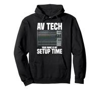 Audio Visual Technician Engineer AV Technician Panic AV Tech Pullover Hoodie