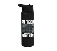 Audio Visual Technician Engineer AV Technician Panic AV Tech Stainless Steel Insulated Water Bottle