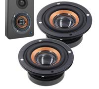 Audio Woofer Set - 2x Left Right Sound Modules, 4 ohms Bookshelf Speaker Repair | Precision Cone Components, High Clarity Output Elements, Enhanced Audio Reproduction Kit, Home Listening Stereo Gear