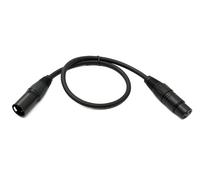 SYSTEM-S Audio XLR Cable 50cm 5 Pin Male to 3 Pin Female in Black