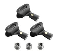 Audio2000's AMC4182 Soft Plastic Wireless Microphone Holder with 5/8" Male to 3/8" Female Adapter (3 Pack)