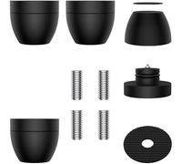 Audiocrast HiFi Speaker Stand Feet Pads Base Mat, Aluminum Speaker Shock Absorber Resonance Dismiss Vibration Damper Floor Protector 4Sets (IF3033, Black)