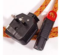 Audiophile UK Mains Plug to Locking C13. TRUE 13amp Cable. Jester Braided