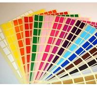 Audioprint Ltd. 10 x 20mm Rectangles Colour Code ID Dots Blank Price Stickers Sticky Labels Green 1200 Pack
