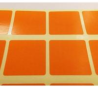 Audioprint Ltd. 10mm Squares Colour Code ID Dots Blank Price Stickers Sticky Labels Orange 600 Pack
