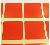 Audioprint Ltd. 10mm Squares Colour Code ID Dots Blank Price Stickers Sticky Labels Red 600 Pack