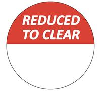 Audioprint Ltd. 200 Pack of Reduced to Clear Stickers 30mm Red