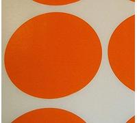 Audioprint Ltd. Pack of 100 Large 63mm Round/Circular Colour Code Dots Blank Price Stickers Sticky Labels - Choose Your Colour/s (Orange)