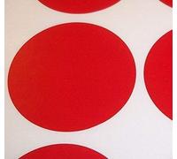 Audioprint Ltd. Pack of 100 Large 63mm Round/Circular Colour Code Dots Blank Price Stickers Sticky Labels - Choose Your Colour/s (Red)