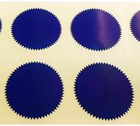 Audioprint Ltd. Pack of 500-41mm Starburst Notary/Legal/Certificate Seals - Colour Code Stickers/Sticky Labels - Choose Your Colour/s (Dark Blue)