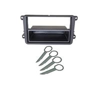 Audioproject A128 radio panel installation set VW Golf, Polo, Touran, Passat, Caddy, Skoda, Seat with compartment radio panel unlocking bar 2-DIN 1-DIN