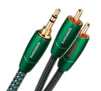 AudioQuest 3 m Evergreen 3.5 mm - 2 x RCA Audio Cable 3.5 mm Black - Audio Cables (3.5 mm, 2 x RCA, Copper, 3 m, Black)