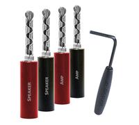 Audioquest SureGrip 100 BFA/Banana Plugs Pack of 12 - Silver