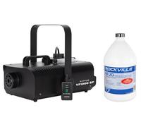 Audiosavings Bundle: (1) Eliminator ADJ VF1300 EP Portable Fog Machine Bundle with (1) Rockville RFJG Gallon Fog/Smoke Juice Fluid (2 Items)