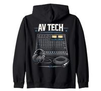 Audiovisual Technician AV Tech Mixing Console Pro Zip Hoodie
