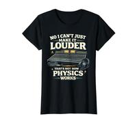 Audiovisual Technician Can't Make It Louder Physics AV Value Graphic T-Shirt, Women, Black, XL