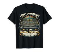 Audiovisual Technician Signal Routing Miracles Value Graphic T-Shirt, Men, Black, M