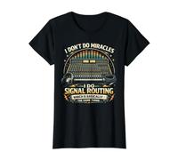 Audiovisual Technician Signal Routing Miracles Value Graphic T-Shirt, Women, Black, S