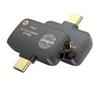 Audirect ATOM4 Portable Audio Decoder Headphone Amplifier 3.5mm Single Ended and 4.4mm Balanced Output High Fidelity Sound Quality Lightweight and Portable (USB-C Interface) (Gray)