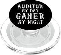 Auditor By Day Gamer By Night Funny Tax Auditing Video Game PopSockets PopGrip for MagSafe