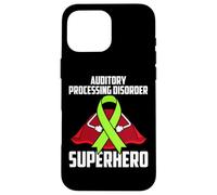 Auditory Processing Disorder Superhero Warrior Green Ribbon Case for iPhone 16 Pro Max