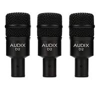 AUDIX D2 Trio Dynamic Microphone 3-pack for Kick Drums, Toms, and Bass Instruments
